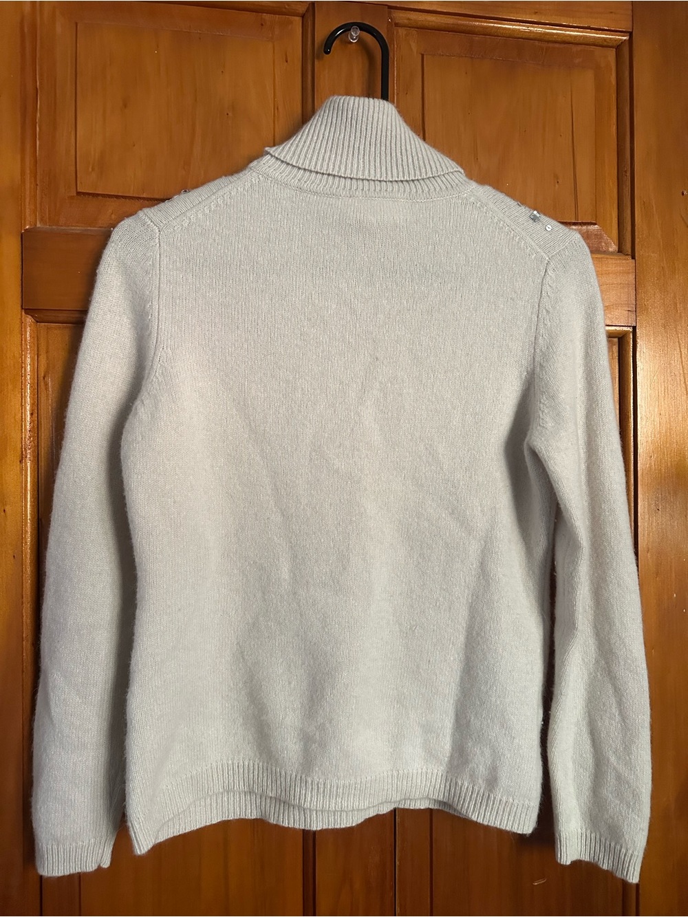 The Loft Embellished Cream Turtleneck Sweater - Picture 3 of 3